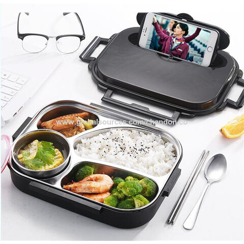 Buy Wholesale China 304 Stainless Steel Insulated Lunch Box Square Sealed  Crisper Double Layer Bento Box Food Flask & Food Flask at USD 1.7