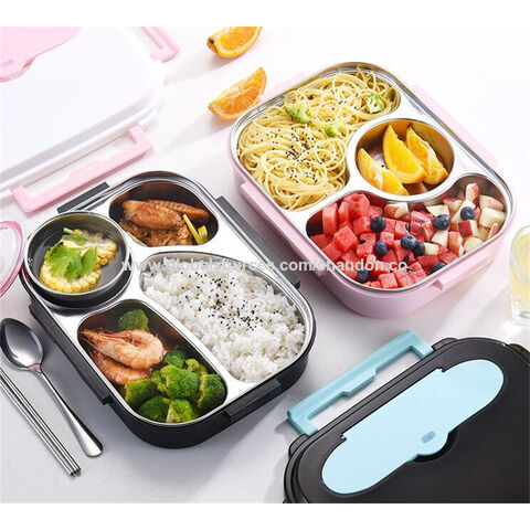 Buy Wholesale China 304 Stainless Steel Insulated Lunch Box Square Sealed  Crisper Double Layer Bento Box Food Flask & Food Flask at USD 1.7