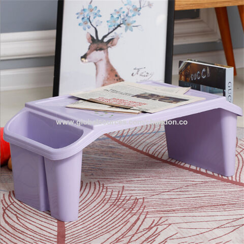 Mesa plegable pequeña para estudio, escritorio de cama para ordenador  portátil, mesa de comedor perezosa, escritorio