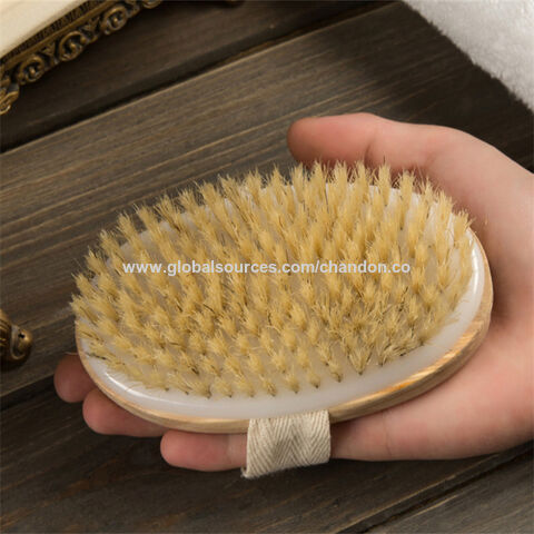 Brosse de bain à long manche pour cheveux doux, épurateur de boue