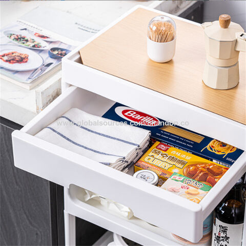  Carro de cocina plegable con estantes abiertos – Carro de cocina  para microondas de 3 niveles de cocina, carrito de cocina, carrito de café,  estante organizador de carrito de cocina sobre