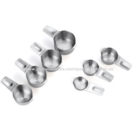 Buy Wholesale China Stackable Metal Measure Cup Set 7pcs Stainless Steel  Measuring Cups And Spoons & Measuring Cups & Spoons at USD 8.3