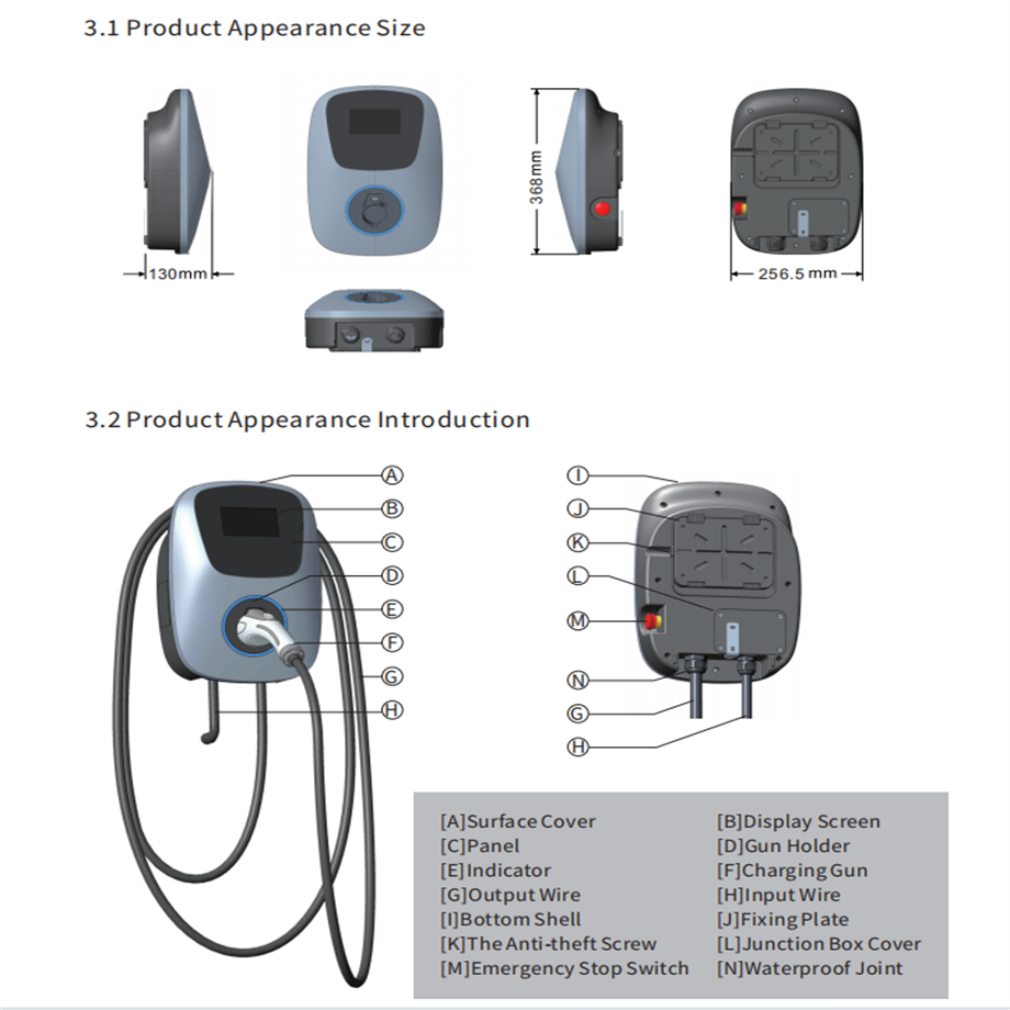 Factory 32a Home Evse Wallbox Ac 22kw Ev Charger - Expore China ...