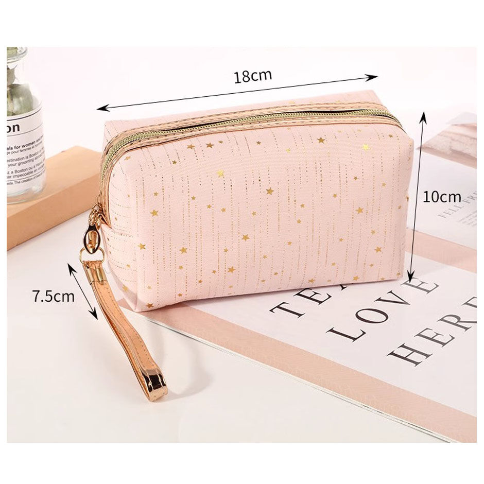  Neceser de cosméticos para mujer, bolsa de maquillaje de viaje,  lindo organizador de impresión para niñas, bolsa de maquillaje para hombre,  bolsa de lavado (color : H) : Belleza y Cuidado