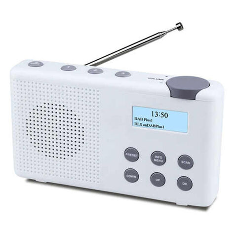 Rechargeable Pocket DAB Radio - Easy To Use Digital Radio with 30 Pre-set  DAB & FM Stations, LCD Display, Headphones & USB Cable