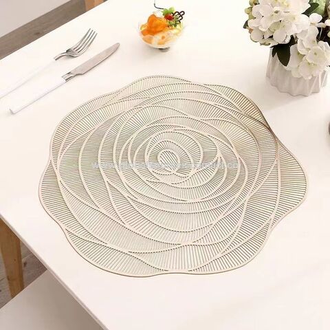 Silicone Placemats Oval Placemats for Dining Table Non-Slip