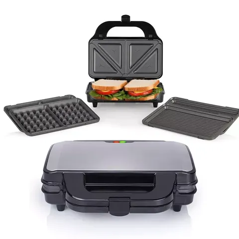 Buy Wholesale China 3-in-1 Waffle Iron 1200w Power Panini Press With Removable  Plates,waffle Maker,sandwich Maker & Sandwich Maker at USD 16.5