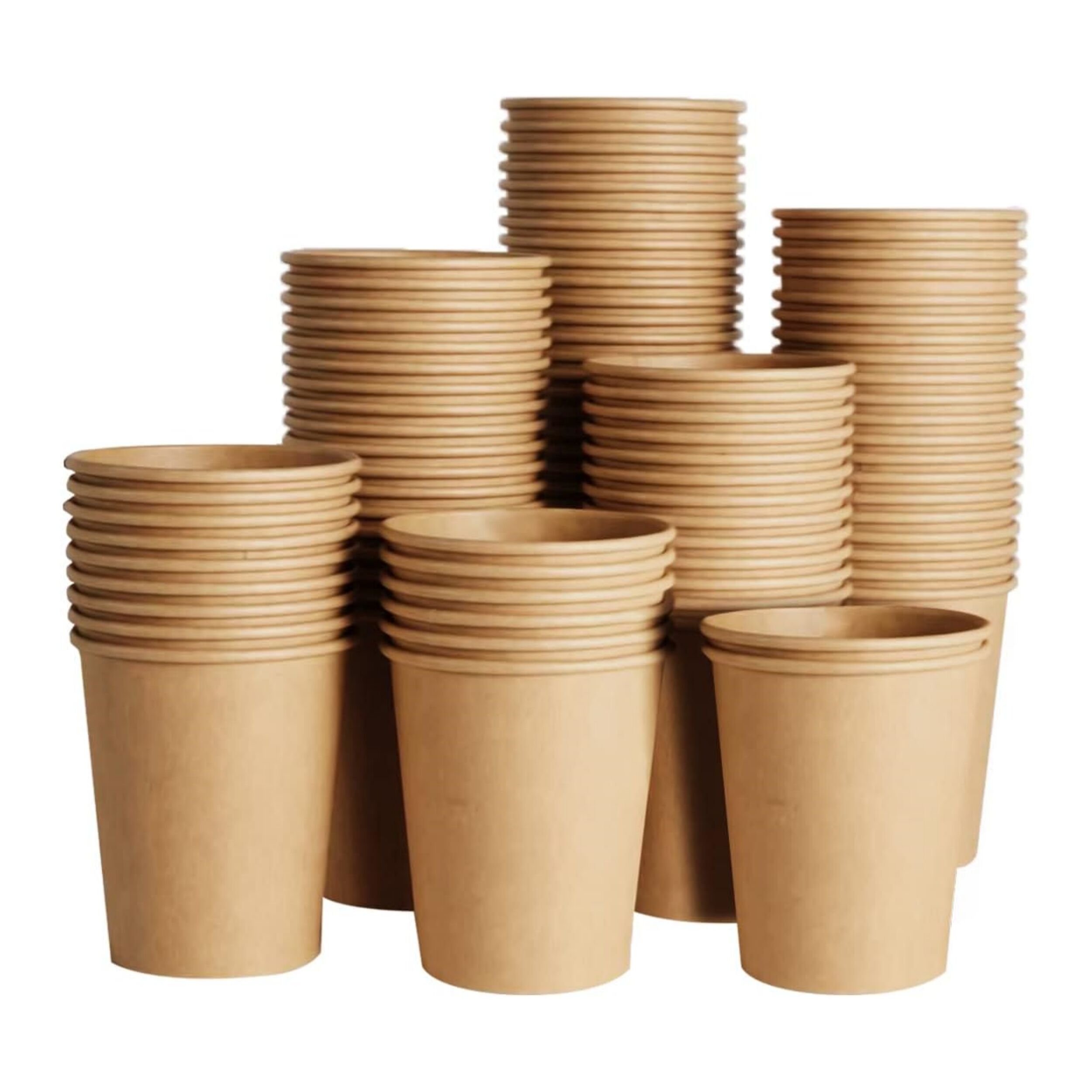 Disposable Paper Coffee Cups For Hot Cold Beverage 8 Oz Kraft Paper ...