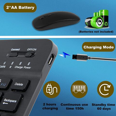 Mini Clavier Sans Fil Bluetooth AZERTY Pour Smartphone Tablette Smart TV  Léger