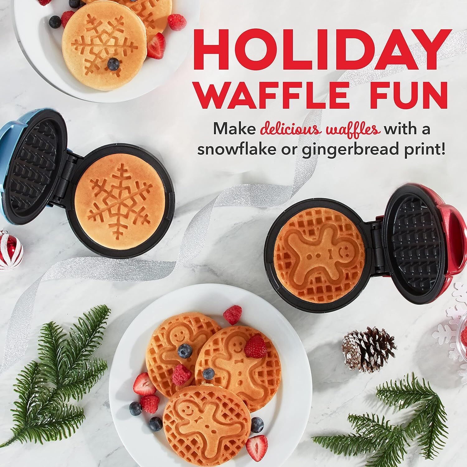 Electric waffle maker Mini Electric Nonstick 500W Kids Meal US SELLER US  STOCKS