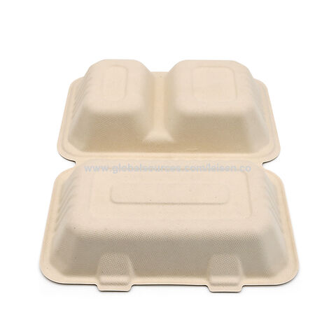 Buy Wholesale China 8 Compostable Clamshell Food Containers, Heavy-duty  Hinged Container, Disposable Bagasse Eco-friendly Natural Sugarcane Take Out  & Sugarcane Food Containers,takeout To Go Box at USD 0.0888