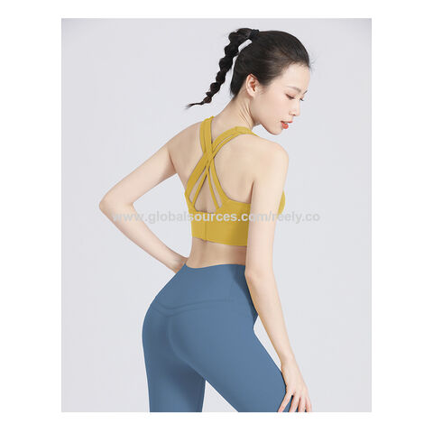 Women Open Back Quick Dry Gym Clothing Nude Feeling Running Sports Bra -  China Underwear and Tracksuit price