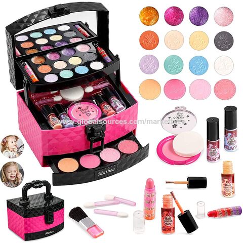 Kit de maquillage pour filles, Real Makeup Toy Set Lavable Pretend