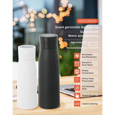 Portable High-End Stainless Steel Vacuum Cup Creative Smart Insulation  Bottle Student High-Value Accompany Bring Own Thermos Mug