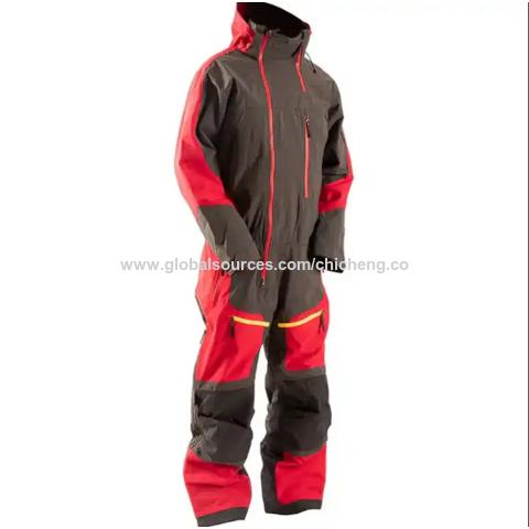 Ropa de invierno Mujer Mono de esquí rojo Mono de esquí Traje de nieve de  invierno