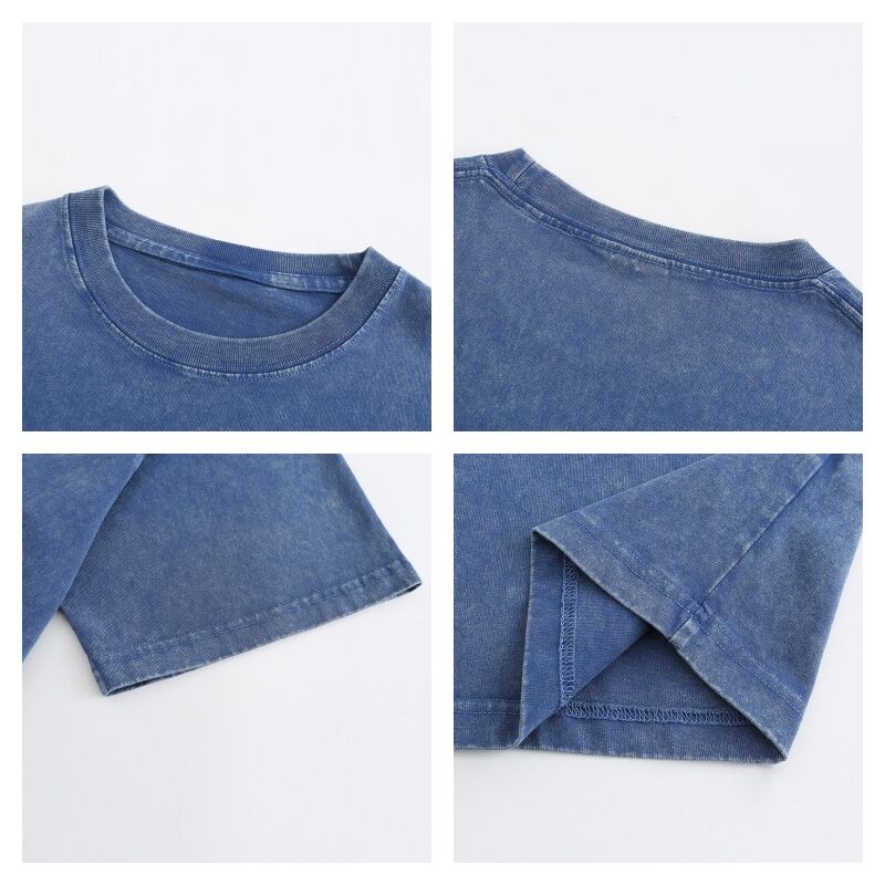T-shirt Lavé à L'acide Noir - Taille S - Unisexe Adulte - Neuf Avec étiquettes