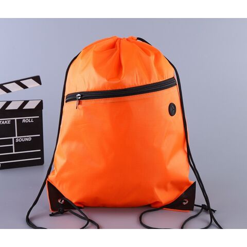 34*42cm 210D Waterproof Polyester Drawstring Backpack Bags