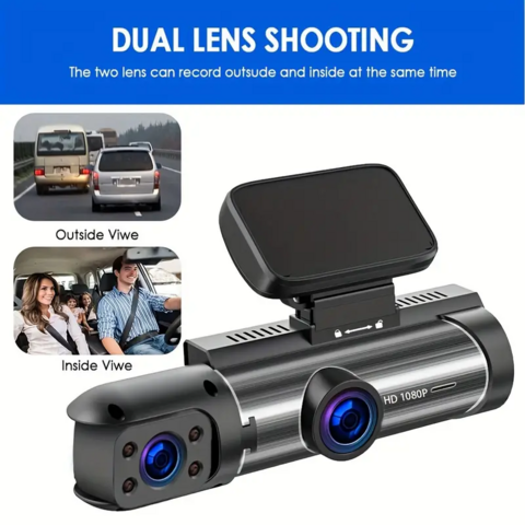 Dual Lens Dash Cam 3.16inch IPS Touch Screen Driving Recorder Front Inside  G-sensor 1080P HD Night Vision Wide Angle Car DVR