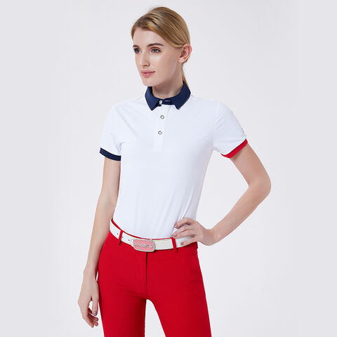 Kurzarm-Poloshirt für Mädchen, Performance Golf-Poloshirt, Aktives Sportoberteil, T-Shirt