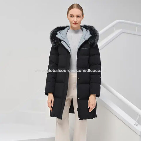 Achetez en gros Manteau Femme Col De Fourrure Manteau En Duvet