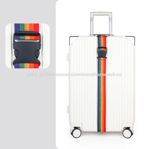 Luggage Strap Belt Travel Rainbow Adjustable Luggage Suitcase Strap With  Coded Lock Belt Strap Suitcase Accessories