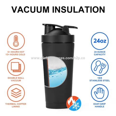 Custom Logo Protein Shaker Bottle Thermos Mug Portable Gym Vacuum Flasks  Travel Thermo Cup Water Bottler Thermocup For Gifts