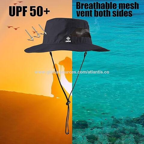 Waterproof Fishing Uv50+ Sun Protection Bucket Hat Wide And Deep