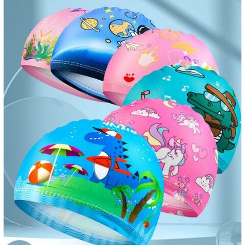 Mignon bonnet de bain en forme de poisson pour enfants enfants imperméable  à l’eau élastique silicone casquette de piscine bonnets de bain chapeau de