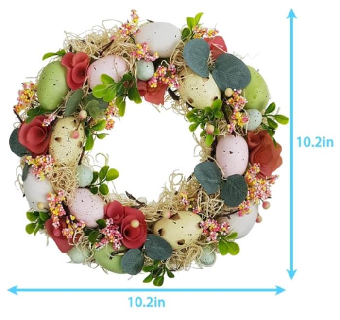 Buy Wholesale China Easter Wreath /20 Inch (approximately 50.8 Cm)  Artificial Berry Wreath/with Pink Easter Eggs/suitable For Front Door  Window Wall & Christmas Decoration at USD 6.15