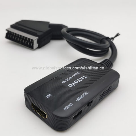 Convertisseur audio vidéo péritel HDMI 1080P, adaptateur de signal