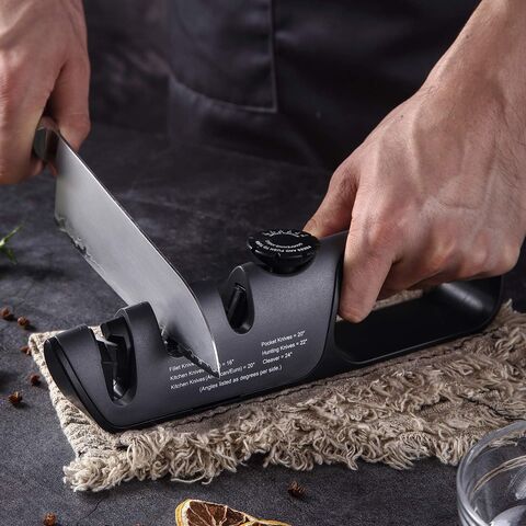 Buy Wholesale China 4-in-1 Kitchen Knife Accessories: 3-stage Knife  Sharpener Helps Repair, Restore, Polish Blades, Ceramic, Tungsten Steel,  Black & 3-stage Knife Sharpener at USD 2.99