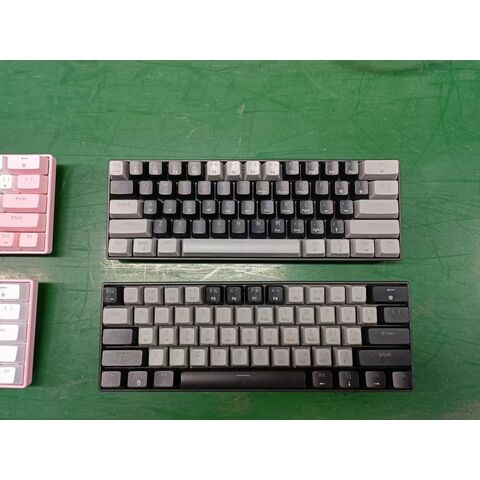 60 % clavier de jeu mécanique, gris et noir touches de couleur mixte clé de  jeu