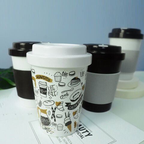 Popular Carton Print Biodegradable Reusable Bamboo Fiber Milk Cup for Baby  and Kids with Hand Grip - China Bamboo Fiber Cup and Biodegradable Reusable  Cups price