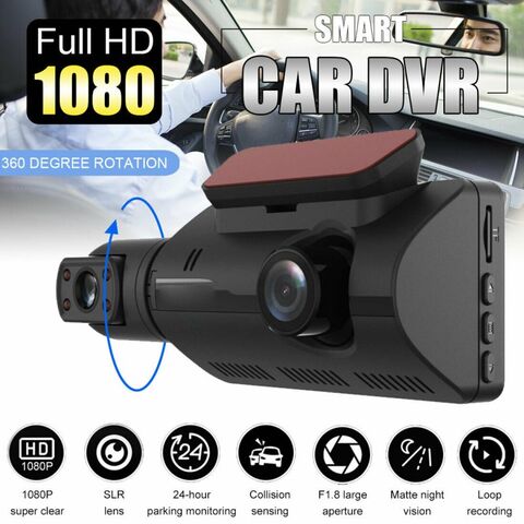 Enregistreur de conduite de voiture 1080p Hd Wifi Dvr caméra double  enregistrement Vision nocturne caméra de tableau de bord de recul noir