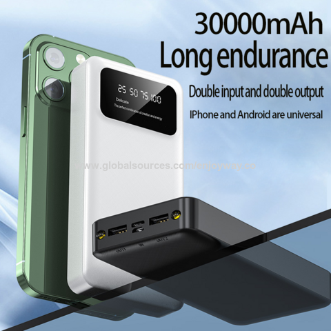 Batterie Externe 30000mAh Chargeur Portable Grande Capacite Rapide 3 Entre  USB