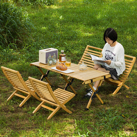 Salón de madera de bambú natural mesa para portátil para el sofá - China  Mesa de picnic, picnic