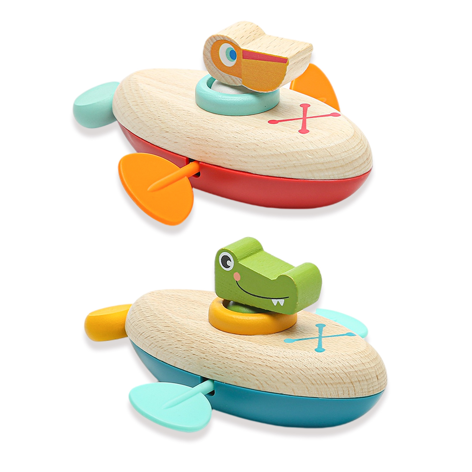 Wooden Sailing Boat With Crocodile Bath And Water Play Toy $6.84