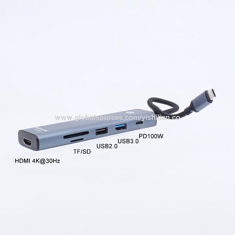 Achat d'Adaptateur HUB 8 en 1 USB-C vers HDMI, USB 3.0, Lecteur de