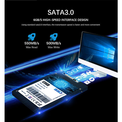 Unidad de estado sólido (SSD) SATA de 2.5 pulgadas de alta velocidad 550MB/S al por mayor, discos duros de 500GB 1TB 2TB SSD 960GB para ordenador de escritorio y portátil