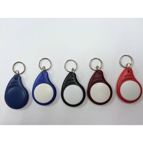 Porte-clés RFID ABS, Rouge+Blanc Transparent/TK4100 (Compatible EM), Fréquence 125kHz, Lecture Seule (AB0005) - Idéal pour le contrôle d'accès et les systèmes d'identification.