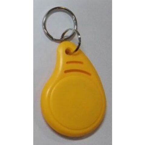 Porte-clés RFID ABS, Rouge+Blanc Transparent/TK4100 (Compatible EM), Fréquence 125kHz, Lecture Seule (AB0005) - Idéal pour le contrôle d'accès et les systèmes d'identification.