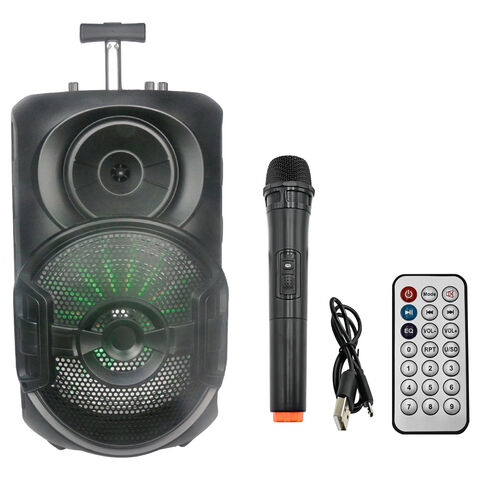 Altavoz de karaoke, mini portátil de larga duración con batería  Bluetooth5.0, altavoz Bluetooth5.0 con 2 micrófonos inalámbricos para el  hogar, al