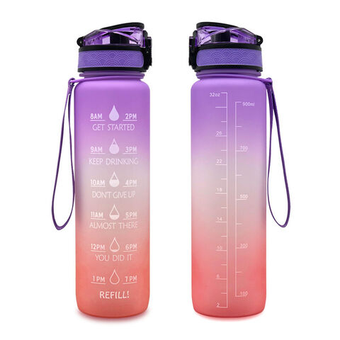 Motivational Fitness Bottle (1 Litre) with Time Marker