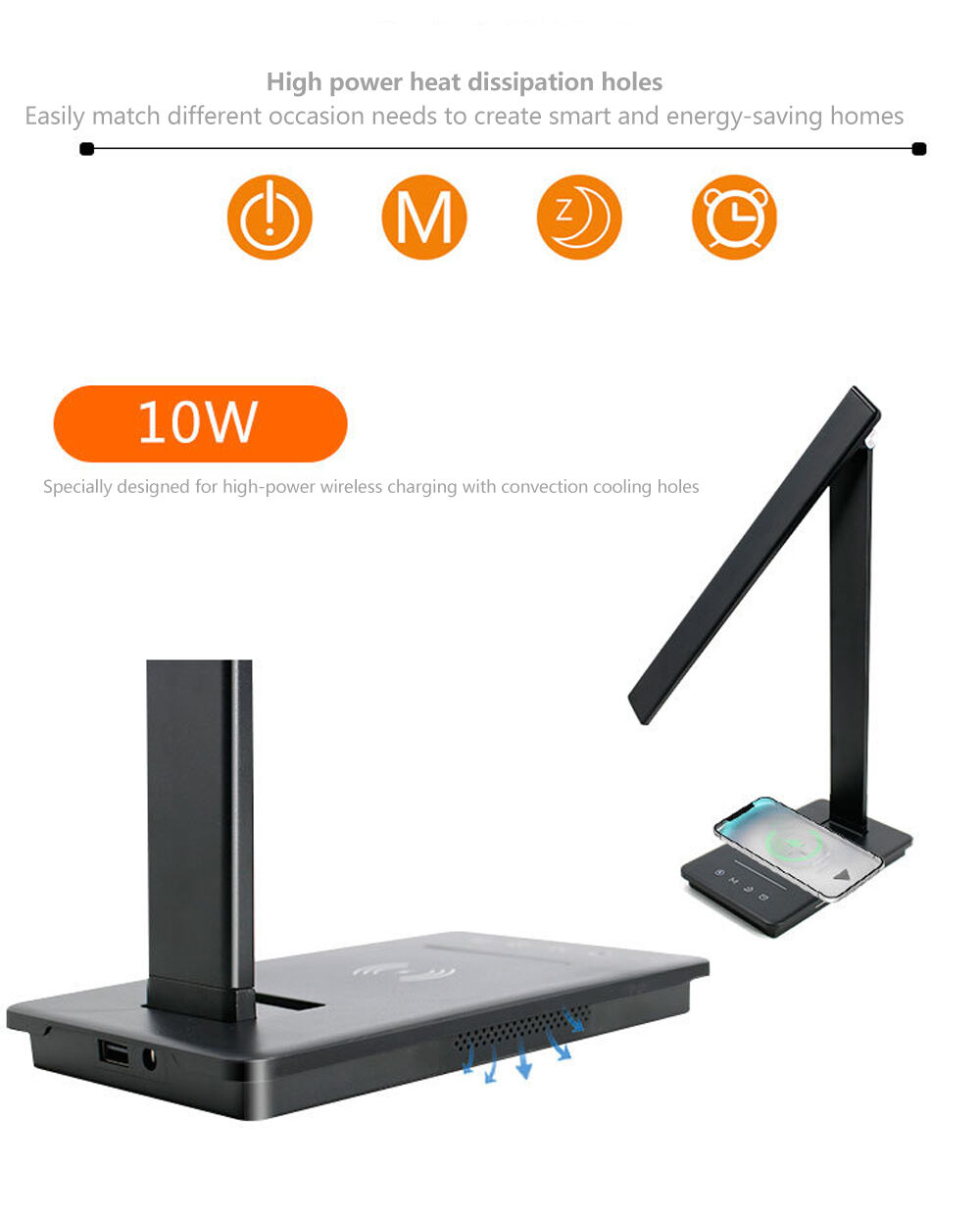 LED Cordless Table Lamp, 5000mAh Rechargeable , Stepless Dimming 3 ...