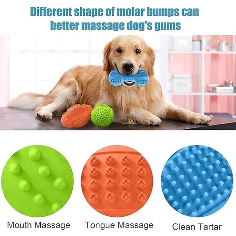 3Pack Dog Toy Chew Toy for Strong Chewers Ring Dog Toy Indestructible Training Toy Teeth Cleaning Natural Rubber Toy for Large Medium Dogs, Size: 3