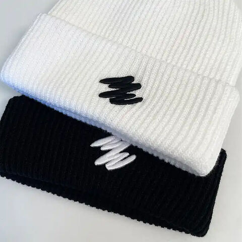 New Design Fashion Unisex Custom Jacquard Beanies Plain Warm Knitted Winter Hats Letter Logo Winter Hats Embroidery Beanie Hat