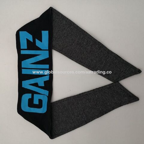 Bandeaux de sport pour hommes de couleur bleue avec logo personnalisé, tissu confortable, bandeau de tête cool pour hommes
