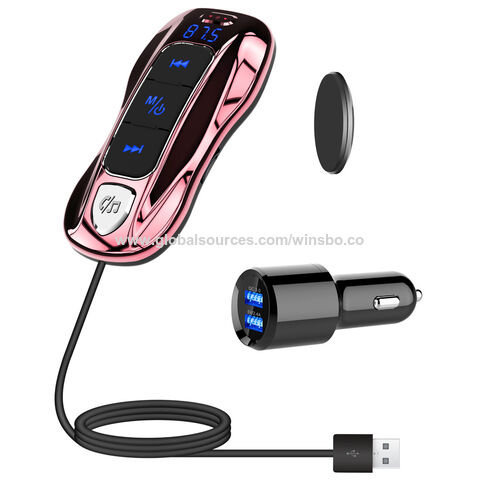Émetteur FM Bluetooth Pour Voiture - Charge Rapide USB/Type-C, Appels Mains Libres, RGB