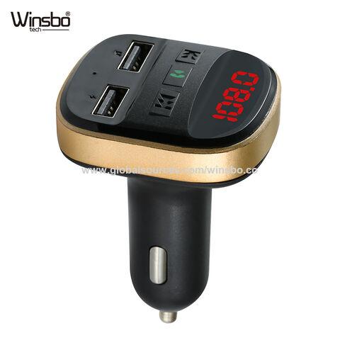 Car Wireless Bluetooth 5.0 FM Transmitter Adapter 2USB PD Charger RGB  Hands-Free