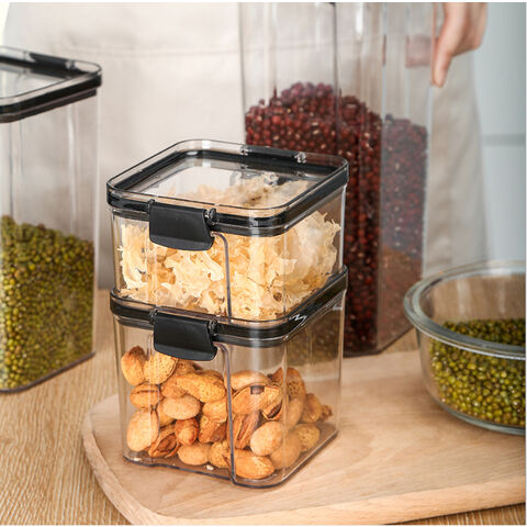 Air Tight Food Storage Container Clear Food Crisper Ps Material  Refrigerator Storage Box With Latch - China Wholesale Plastic Canisters  $2.29 from Brother Gift Industry Co.Ltd